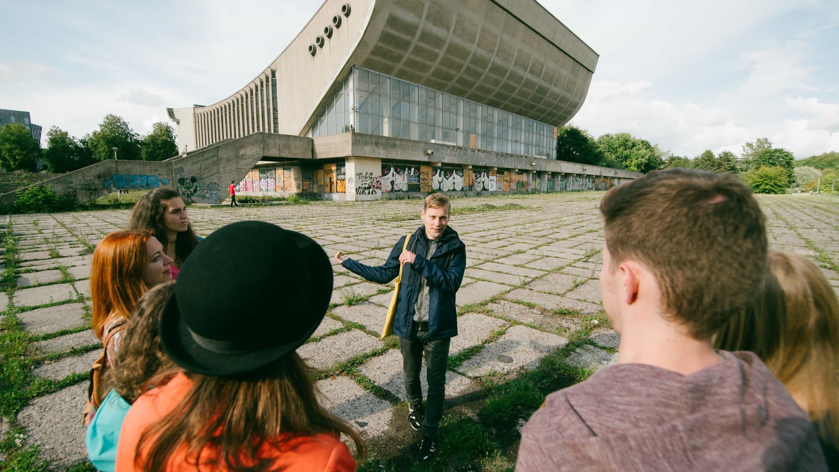 Palace of Concerts & Sports on Soviet Vilnius tour